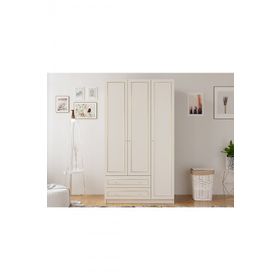 Rabi Gold Country Mega 3 Kapaklı 2 Çekmeceli Gardırop