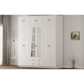 Rabi İzel Country Yüklüklü 6 Kapak 2 Çekmeceli Gardrop