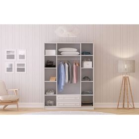 Rabi Lina Country 4 Kapak 2 Çekmeceli Aynalı Gardırop