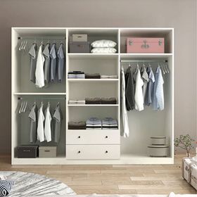 Rabi Rose 6 Kapak 2 Çekmece Aynalı Gardırop