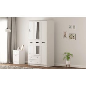 Rabi Rumy-S1 Country 3 Kapak 2 Çekmeceli Aynalı Mega Gardırop