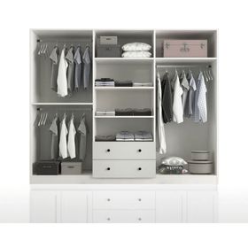 Rabi Side 6 Kapak 2 Çekmece 210 Beyaz Gardırop