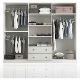 Rabi Side 6 Kapak 2 Çekmece Aynalı 184 Beyaz Gardırop