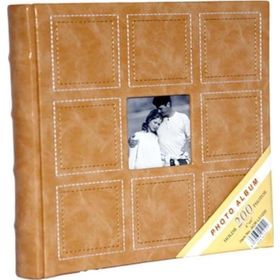 Rabsev 10x15 cm 200 Fotoğraf Kapasiteli Lüks Pencereli Deri Fotoğraf Albümü