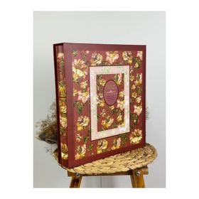 Rabsev 10x15 cm 500 Fotoğraf Kapasiteli Kutulu Çiçek Desenli Lüks Ofset Fotoğraf Albümü