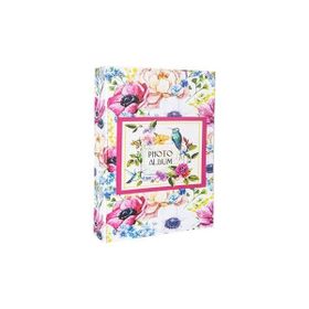 Rabsev RS306 10x15 cm 200 Fotoğraf Kapasiteli Çiçekler Desenli Lüks Fotoğraf Albümü