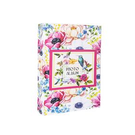 Rabsev RS306 10x15 cm 200 Fotoğraf Kapasiteli Çiçekler Desenli Lüks Fotoğraf Albümü