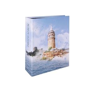 Rabsev RS306 10x15 cm 200 Fotoğraf Kapasiteli İstanbul Desenli Lüks Fotoğraf Albümü