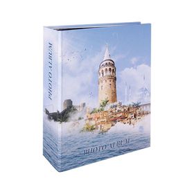 Rabsev RS306 10x15 cm 200 Fotoğraf Kapasiteli İstanbul Desenli Lüks Fotoğraf Albümü