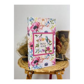 Rabsev RS307 10x15 cm 300 Fotoğraf Kapasiteli Çiçekler Desenli Lüks Fotoğraf Albümü