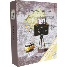 Rabsev RS4602-1 10x15 cm 200 Fotoğraf Kapasiteli Kamera Desenli Anı Fotoğraf Albümü