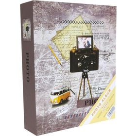 Rabsev RS4602-1 10x15 cm 200 Fotoğraf Kapasiteli Kamera Desenli Anı Fotoğraf Albümü