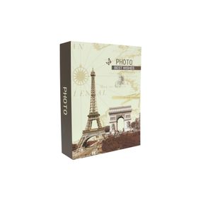 Rabsev RS4602-2 10x15 cm 200 Fotoğraf Kapasiteli Eyfel Kulesi Desenli Anı Fotoğraf Albümü