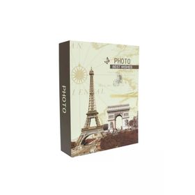 Rabsev RS4602-2 10x15 cm 200 Fotoğraf Kapasiteli Eyfel Kulesi Desenli Anı Fotoğraf Albümü