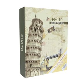 Rabsev RS4602-2 10x15 cm 200 Fotoğraf Kapasiteli Pisa Kulesi Desenli Anı Fotoğraf Albümü