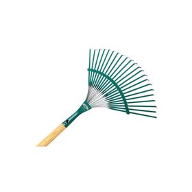 Raco 53731 45 cm Ahşap Saplı Metal Çim ve Yaprak Toplama Tırmığı
