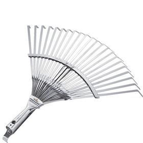 Raco Ahşap Saplı Ayarlı 30-45 cm Metal Çim ve Yaprak Toplama Tırmığı