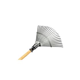 Raco Ahşap Saplı Ayarlı 30-45 cm Metal Çim ve Yaprak Toplama Tırmığı