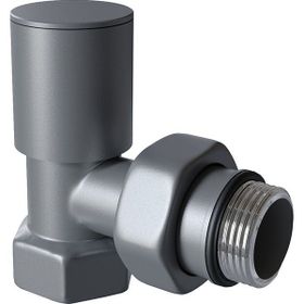 Radiva 1-2 Antrasit Köşe Metal Volanlı Radyatör Vanası