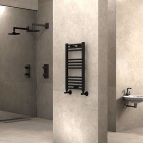 Radiva Haiti 400x700 mm Düz Mat Siyah Havlupan