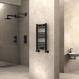 Radiva Haiti 400x700 mm Düz Mat Siyah Havlupan