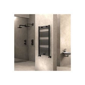 Radiva Haiti 600x1100 mm Düz Mat Siyah Havlupan