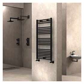 Radiva Haiti 600x1100 mm Düz Mat Siyah Havlupan