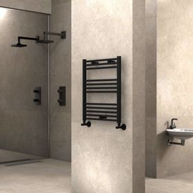Radiva Haiti 600x700 mm Düz Mat Siyah Havlupan