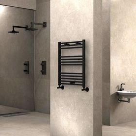 Radiva Haiti 600x700 mm Düz Mat Siyah Havlupan