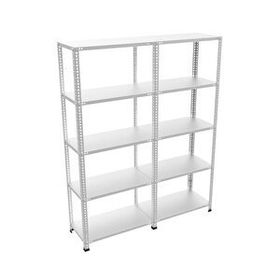 Rafburada 5 Katlı Duble Galvaniz Çelik 31x75x200 cm Depo Arşiv Dosya Rafı