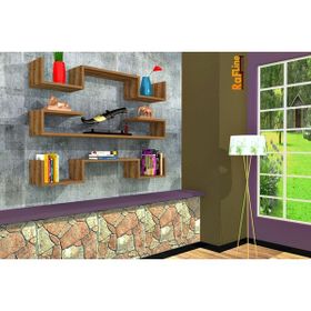 Rafline Violet Ceviz Duvar Rafı