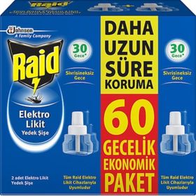 Raid 60 Gece Elektro Likit Yedek