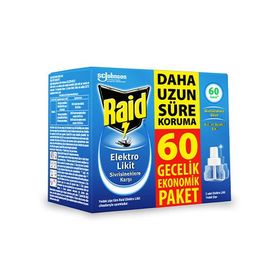 Raid Elektro Ekonomik Paket 60 Gece 2 Yedek Sivrisineklere Karşı Likit