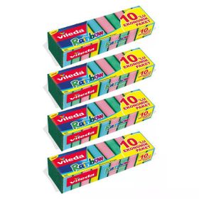 Rainbow 4 Paket 10'lu Ekonomik Bulaşık Süngeri