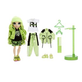 Rainbow High 569664E7C Yüksek Serisi Aksesuar ve Moda Doll Standı ile Yeşil Temalı Bebek