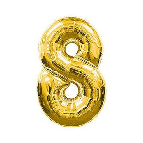 Rakamı 8 Altın 40 cm Folyo Balon