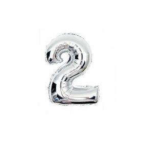 Rakamı Gümüş 40 cm 2 Folyo Balon
