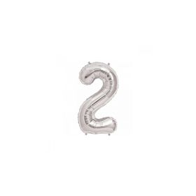 Rakamı Gümüş 40 cm 2 Folyo Balon