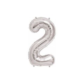 Rakamı Gümüş 40 cm 2 Folyo Balon