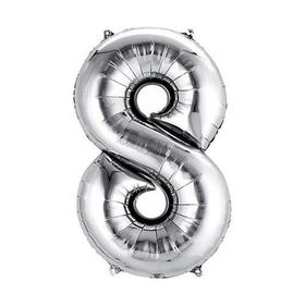 Rakamı Gümüş 40 cm 8 Folyo Balon