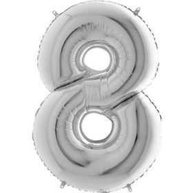 Rakamı Gümüş 40 cm 8 Folyo Balon
