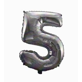 Rakamı Gümüş 90 cm 5 Folyo Balon