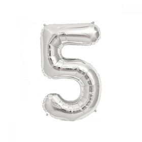 Rakamı Gümüş 90 cm 5 Folyo Balon