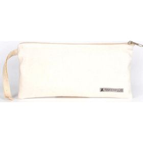 Rakerplus 21x10 cm Krem Fermuarlı Gabardin Kumaş Kalemlik