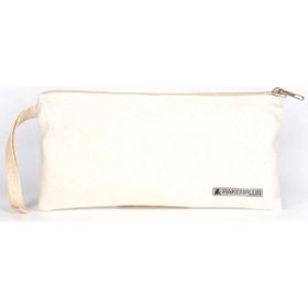 Rakerplus 21x10 cm Krem Fermuarlı Gabardin Kumaş Kalemlik
