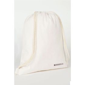Rakerplus 35x40 cm Krem Ham Bez Büzgülü Unisex Sırt Ayakkabı Çantası