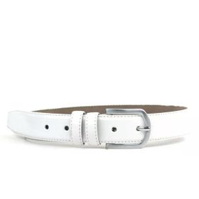 Rakerplus Beyaz Rugan 3 cm 85-110 cm Erkek Çocuk Klasik Kemer