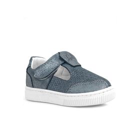 Rakerplus Bheem Hakiki Deri Gümüş Simli Cırtlı Bebek Sneaker Sandalet