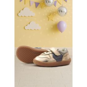 Rakerplus Bob Hakiki Deri Bakır Barefoot Cırtlı Lastikli Bebek Sneaker Ayakkabı