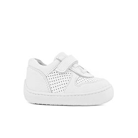 Rakerplus Bob Hakiki Deri Beyaz Barefoot Beyaz Tabanlı Cırtlı Bebek Sneaker Ayakkabı